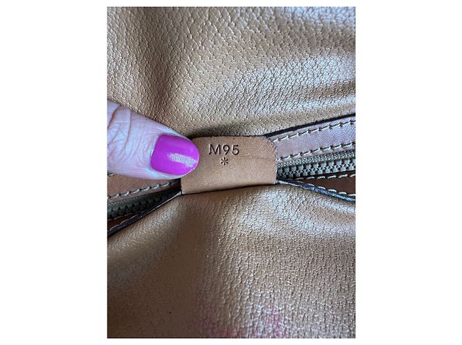 Céline Vintage Celine Paris Triomphe Monogramm Lederhandtasche Braun - Ansicht 9