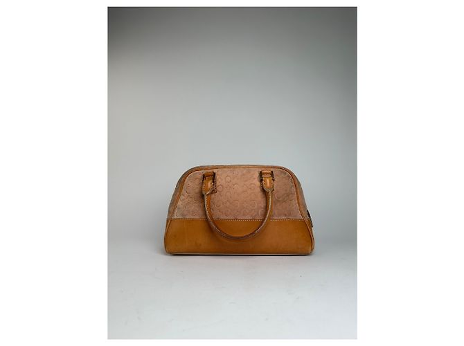 Céline Vintage Celine Paris Triomphe Monogramm Veloursleder Handtasche Rosa Braun Pink - Ansicht 9