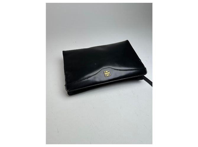Clutch in pelle vintage Givenchy nera Nero - vista 4