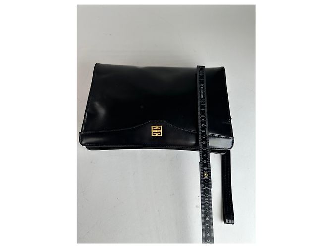 Clutch in pelle vintage Givenchy nera Nero - vista 8