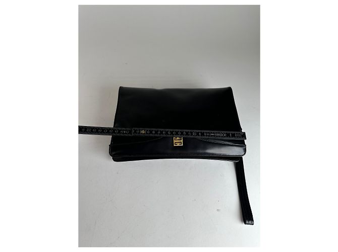 Clutch in pelle vintage Givenchy nera Nero - vista 9