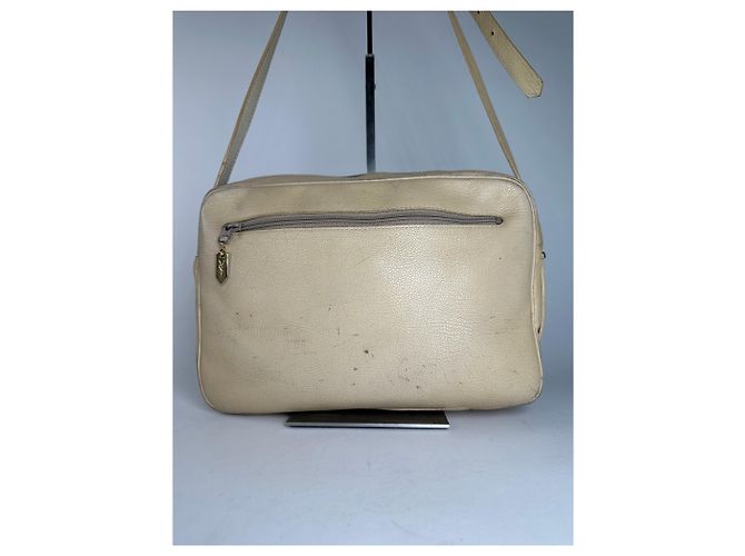 Vintage Yves Saint Laurent Ledertasche Beige - Ansicht 13