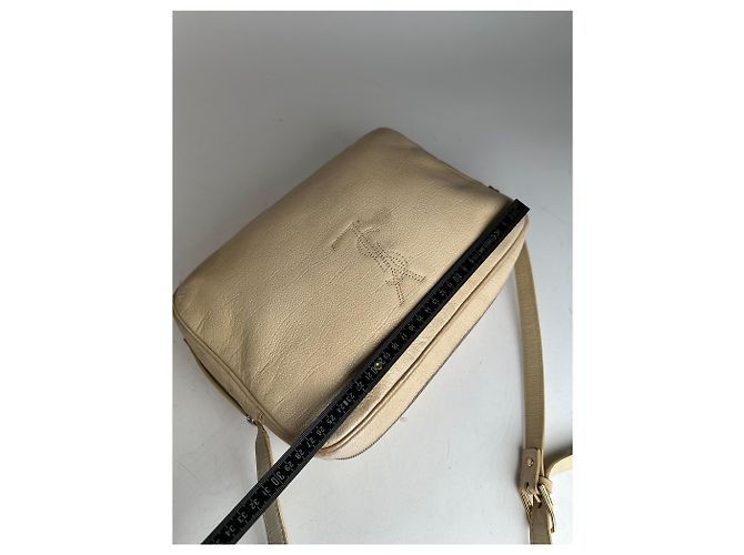 Vintage Yves Saint Laurent Ledertasche Beige - Ansicht 14