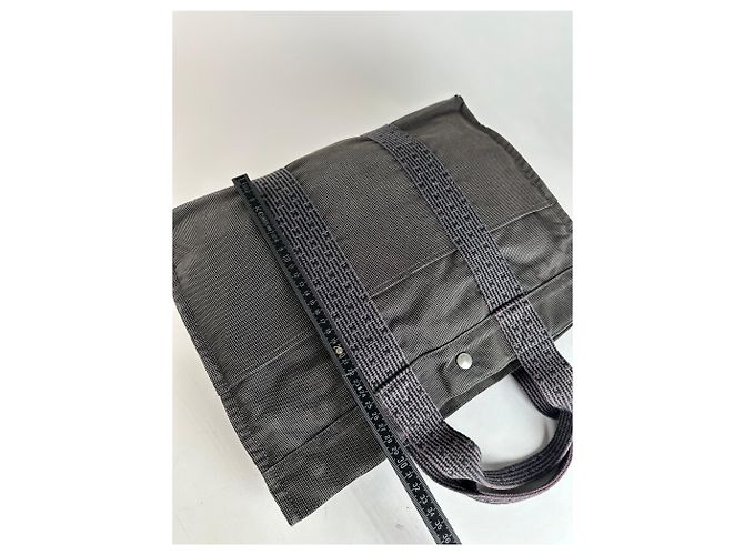 Vintage Hermès Handtasche Anthrazit Anthrazitgrau - Ansicht 7