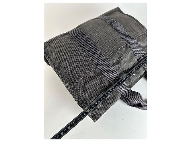 Vintage Hermès Handtasche Anthrazit Anthrazitgrau - Ansicht 8