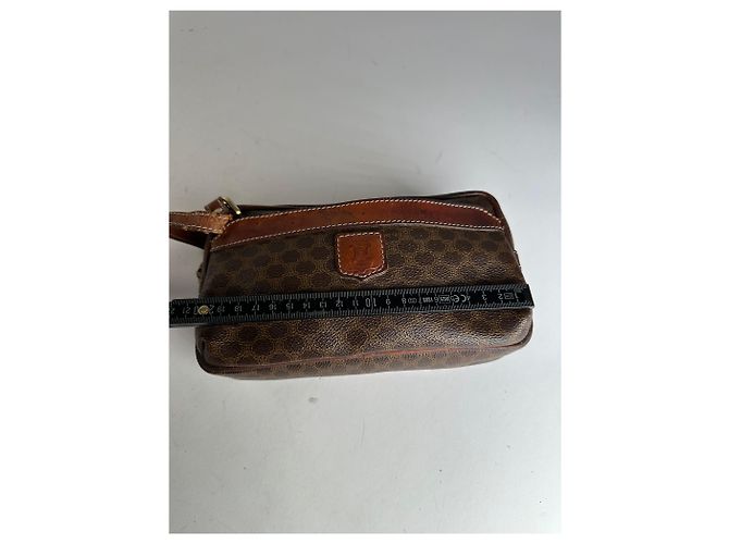 Céline Clutch in pelle monogramma Triomphe Celine Paris vintage marrone - vista 11