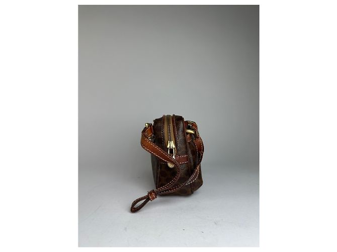 Céline Clutch in pelle monogramma Triomphe Celine Paris vintage marrone - vista 5