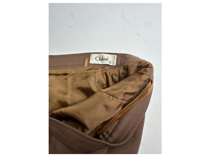 Chloé Vintage Chloe Wollrock FR42 braun - Ansicht 8