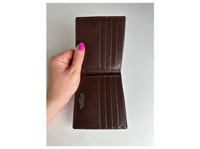 Vintage Givenchy Leather Card Holder Brown - view 4