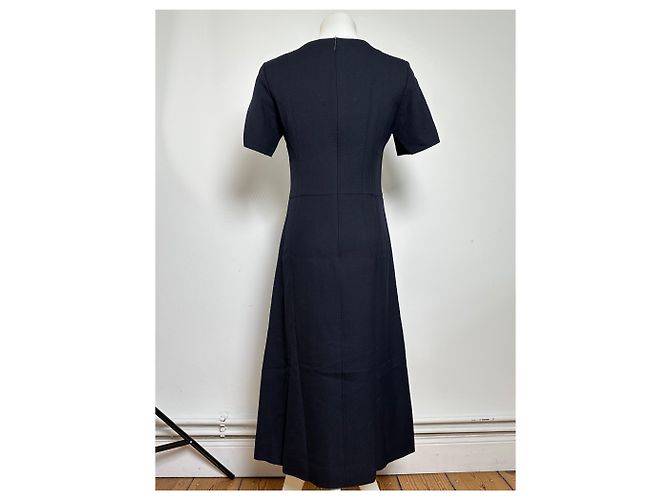 Vintage Courreges Wollkleid Navy M Marineblau - Ansicht 3