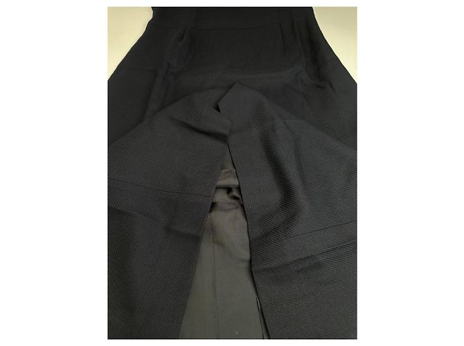 Vintage Courreges Wollkleid Navy M Marineblau - Ansicht 5