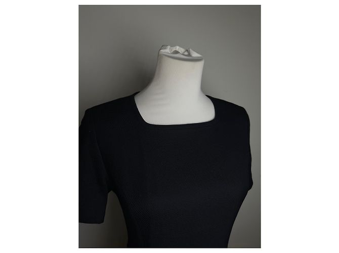Vintage Courreges Wollkleid Navy M Marineblau - Ansicht 7