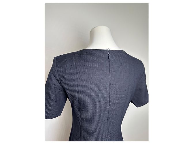 Vintage Courreges Wollkleid Navy M Marineblau - Ansicht 9