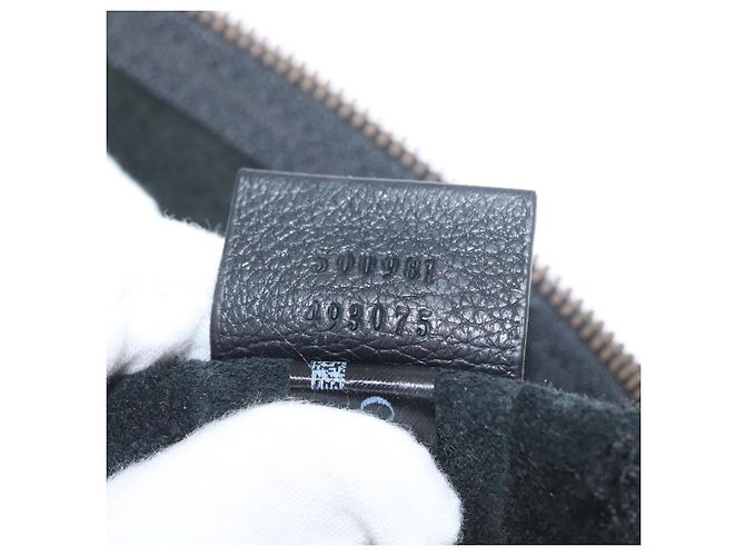 Borsa a mano in pelle nera GUCCI 500981 Auth BSZ359 Nero - vista 12