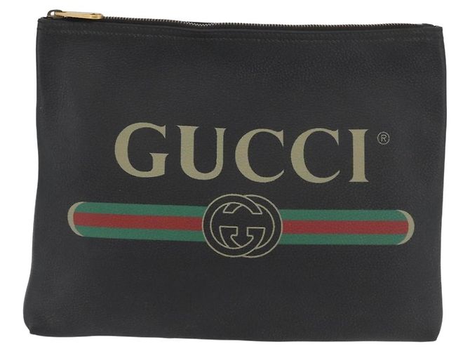 Borsa a mano in pelle nera GUCCI 500981 Auth BSZ359 Nero - vista 13