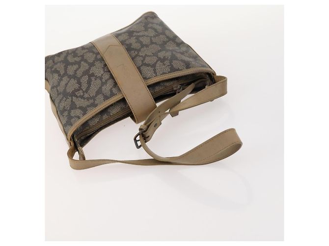 Borsa a Spalla SAINT LAURENT PVC 4 Set Grigio Bianco Auth fm5241 Marrone - vista 11