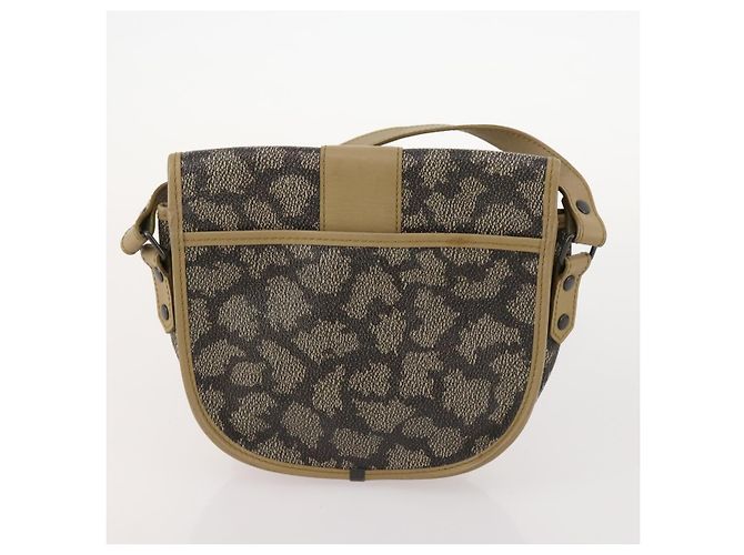 Borsa a Spalla SAINT LAURENT PVC 4 Set Grigio Bianco Auth fm5241 Marrone - vista 15