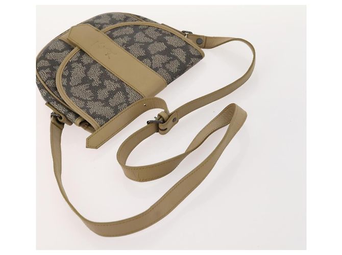 Borsa a Spalla SAINT LAURENT PVC 4 Set Grigio Bianco Auth fm5241 Marrone - vista 17
