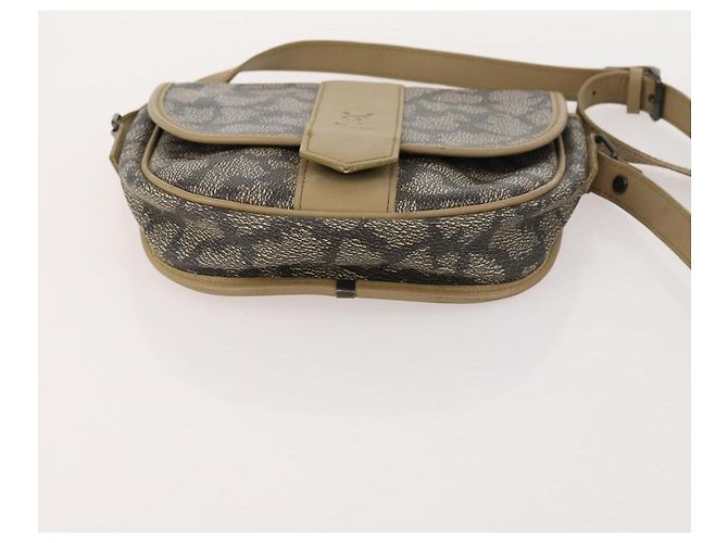 Borsa a Spalla SAINT LAURENT PVC 4 Set Grigio Bianco Auth fm5241 Marrone - vista 18