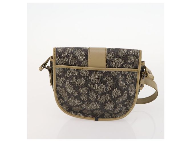 Borsa a Spalla SAINT LAURENT PVC 4 Set Grigio Bianco Auth fm5241 Marrone - vista 21