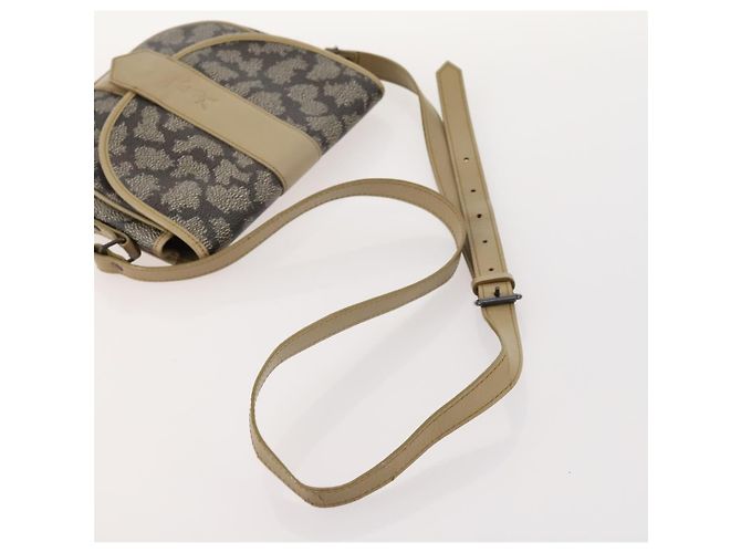 Borsa a Spalla SAINT LAURENT PVC 4 Set Grigio Bianco Auth fm5241 Marrone - vista 23