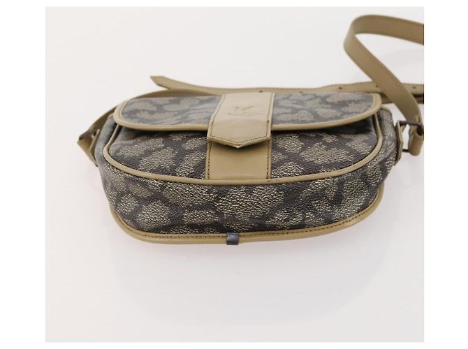 Borsa a Spalla SAINT LAURENT PVC 4 Set Grigio Bianco Auth fm5241 Marrone - vista 24