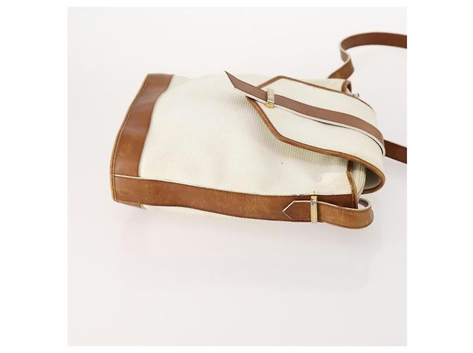 Borsa a Spalla SAINT LAURENT PVC 4 Set Grigio Bianco Auth fm5241 Marrone - vista 4