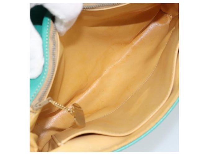 Céline Borsa a Spalla CELINE in Pelle Oro Verde Smeraldo Autentica bs34009 D'oro - vista 11