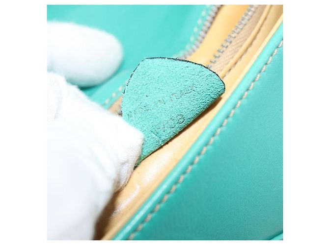 Céline Borsa a Spalla CELINE in Pelle Oro Verde Smeraldo Autentica bs34009 D'oro - vista 12