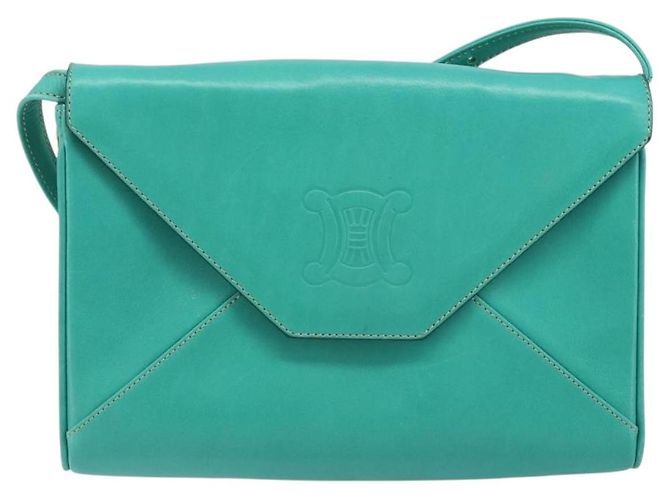 Céline Borsa a Spalla CELINE in Pelle Oro Verde Smeraldo Autentica bs34009 D'oro - vista 13