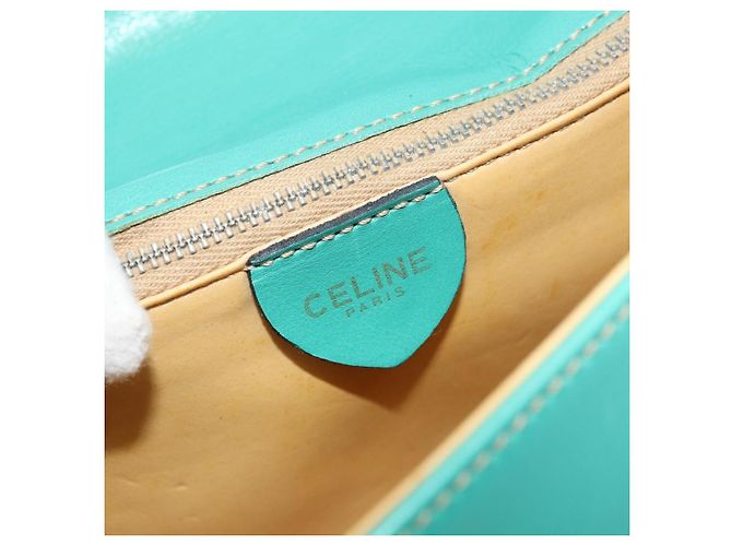 Céline Borsa a Spalla CELINE in Pelle Oro Verde Smeraldo Autentica bs34009 D'oro - vista 19