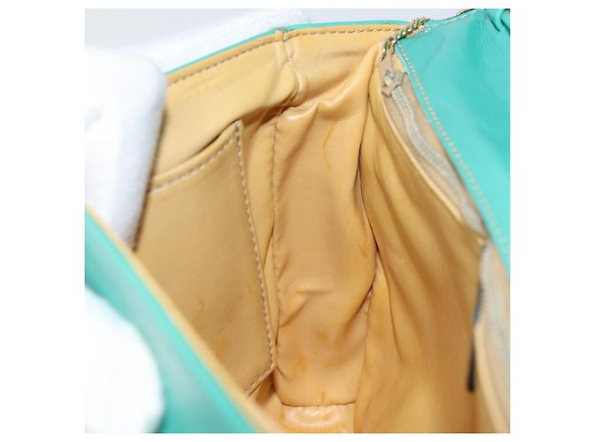 Céline Borsa a Spalla CELINE in Pelle Oro Verde Smeraldo Autentica bs34009 D'oro - vista 21