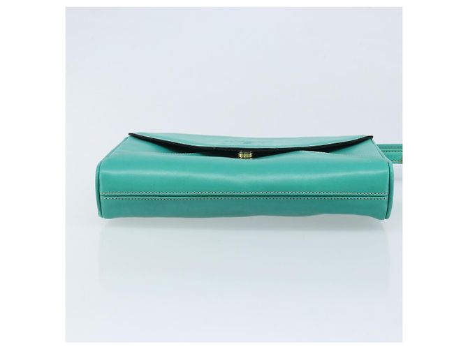 Céline Borsa a Spalla CELINE in Pelle Oro Verde Smeraldo Autentica bs34009 D'oro - vista 5