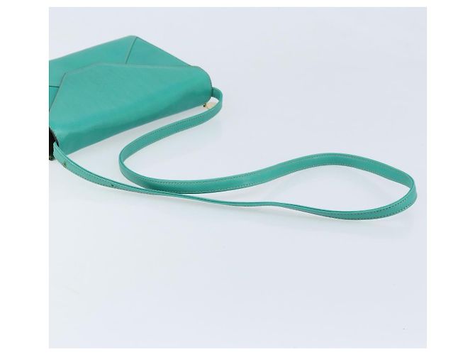 Céline Borsa a Spalla CELINE in Pelle Oro Verde Smeraldo Autentica bs34009 D'oro - vista 7