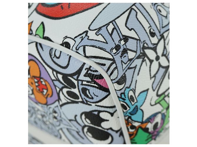 LOUIS VUITTON Borsa Keepall Bandoulière 50 Monogram Comics M21863 Auth LNZ784SM Bianco - vista 17