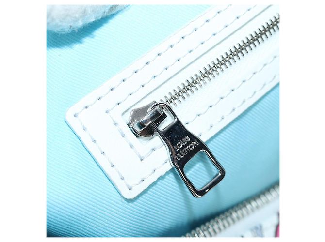 LOUIS VUITTON Borsa Keepall Bandoulière 50 Monogram Comics M21863 Auth LNZ784SM Bianco - vista 28
