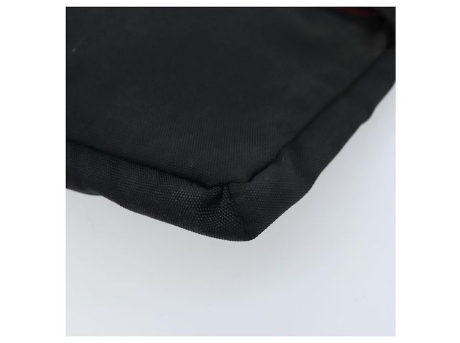 Borsa a vita GUCCI in nylon nero argento 28566 Auth 174041 - vista 15