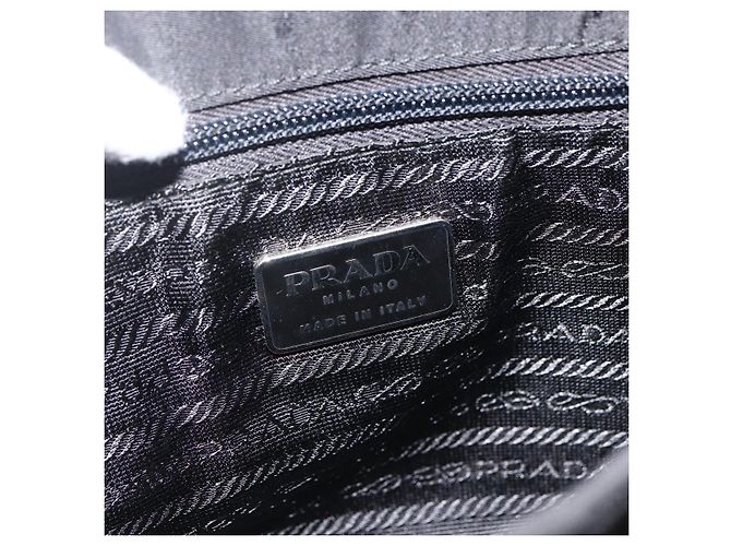 PRADA Handtasche aus Nylon Schwarz Silber Auth BSZ285 - Ansicht 10