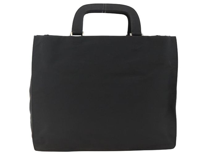 PRADA Handtasche aus Nylon Schwarz Silber Auth BSZ285 - Ansicht 13