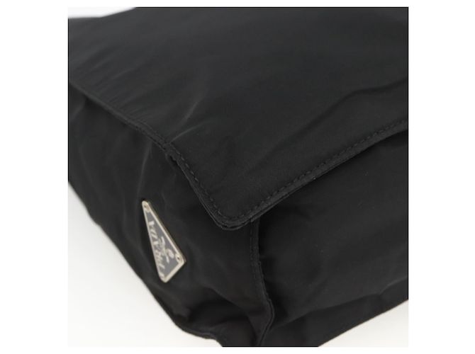 PRADA Handtasche aus Nylon Schwarz Silber Auth BSZ285 - Ansicht 14