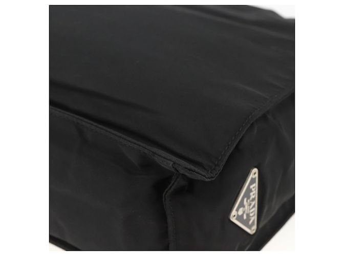 PRADA Handtasche aus Nylon Schwarz Silber Auth BSZ285 - Ansicht 15