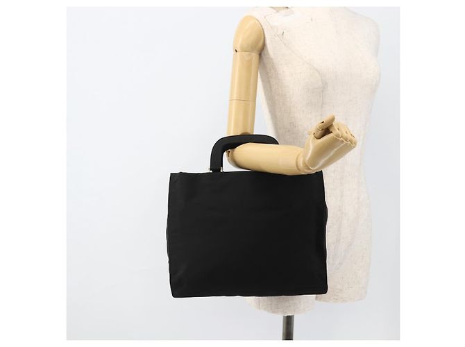 PRADA Handtasche aus Nylon Schwarz Silber Auth BSZ285 - Ansicht 24