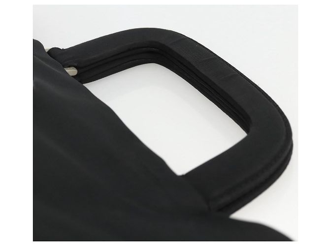PRADA Handtasche aus Nylon Schwarz Silber Auth BSZ285 - Ansicht 8