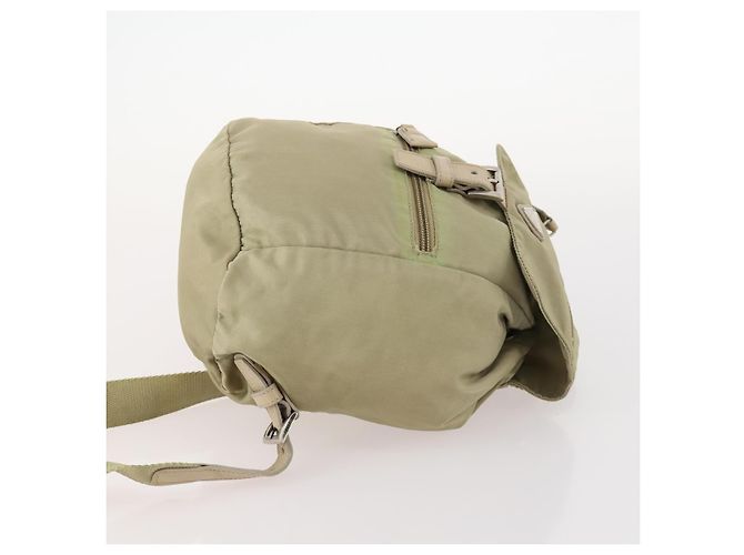 PRADA Backpack Nylon Beige Silver Auth bs33449 Silvery - view 3
