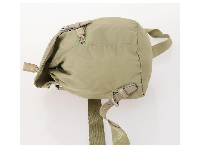 PRADA Backpack Nylon Beige Silver Auth bs33449 Silvery - view 4