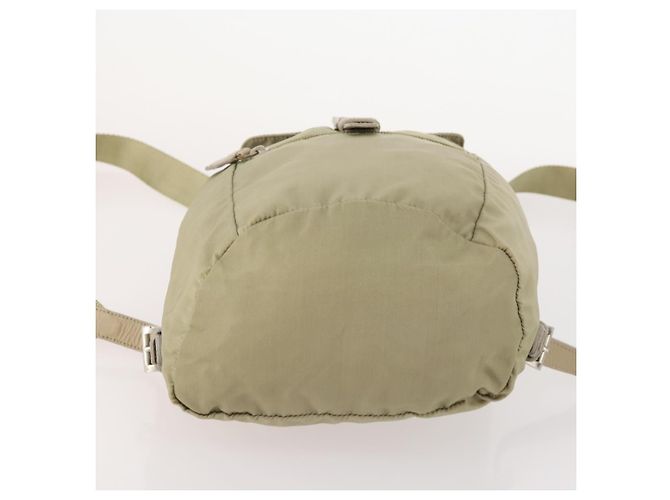 PRADA Backpack Nylon Beige Silver Auth bs33449 Silvery - view 5