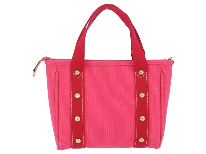 LOUIS VUITTON Antigua Cabas PM Borsa a Mano Rosso Rosa M40088 LV Auth ARZ084 - vista 2