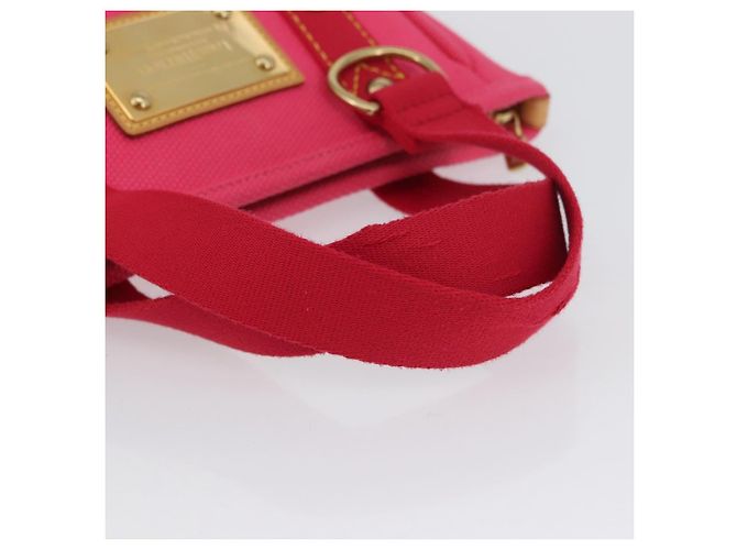 LOUIS VUITTON Antigua Cabas PM Borsa a Mano Rosso Rosa M40088 LV Auth ARZ084 - vista 7