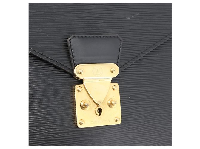 LOUIS VUITTON Epi Serviette Conseiller Borsa Business Nera M54422 LV Auth bs33953 Nero - vista 17