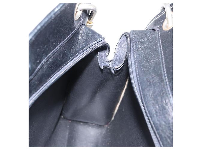 Borsa a Spalla Christian Dior in Pelle Nera e Oro Auth BSZ005 Nero D'oro - vista 18